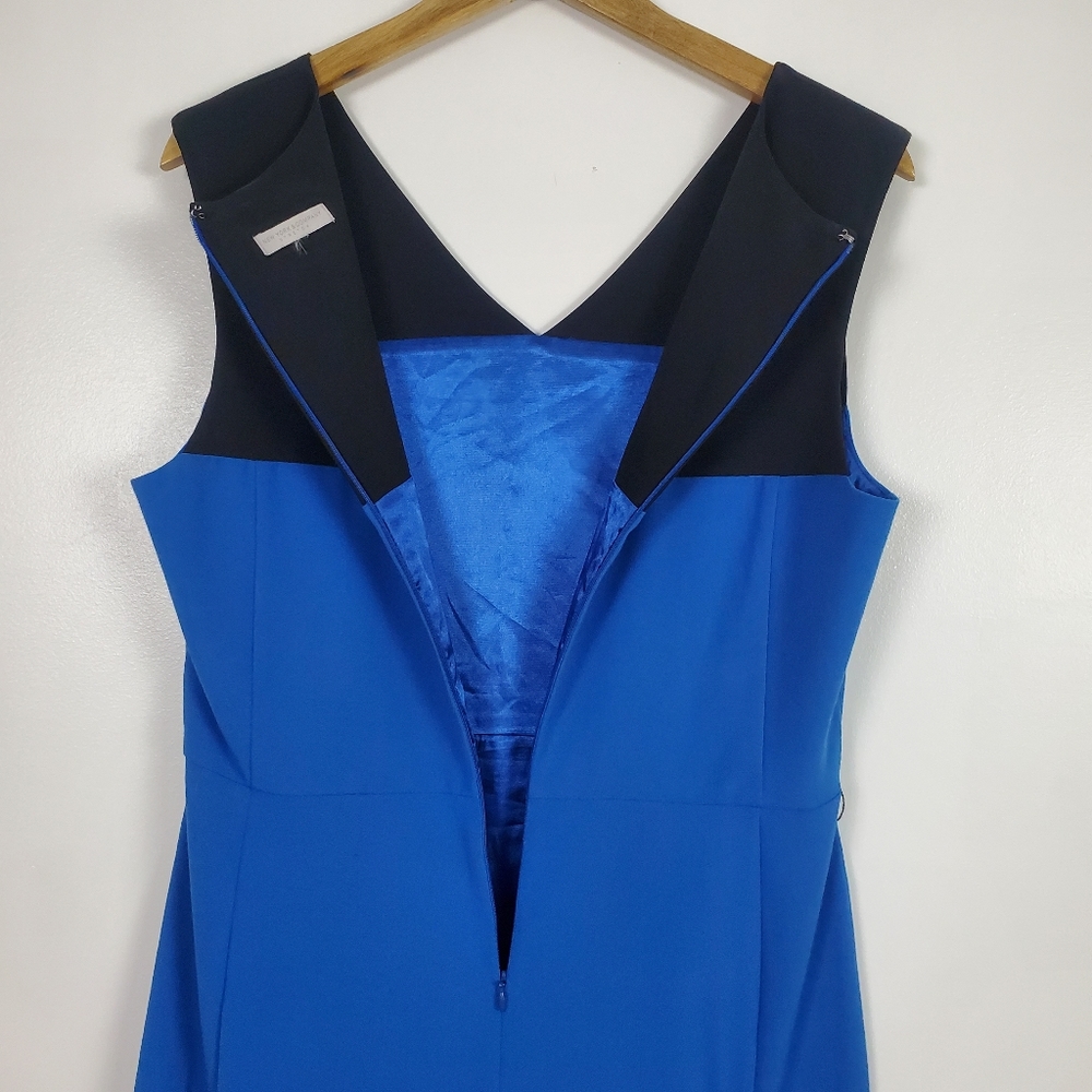 New York & Co sleeveless dress colorblock blue black 10 - Picture 3 of 7